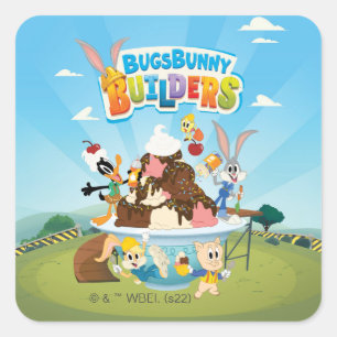 BUGS BUNNY BUILDER™ Looney Builders Ice Cream Vierkante Sticker