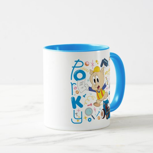 BUGS BUNNY BUILDER™| Porky Pig Work Tools Mok (Voorkant rechts)