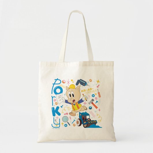 BUGS BUNNY BUILDER™| Porky Pig Work Tools Tote Bag (Voorkant)