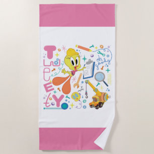 BUGS BUNNY BUILDER™ TWEETY™-werkmiddelen Strandlaken