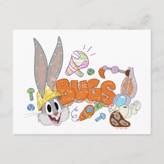 BUGS BUNNY BUILDERS™| BUGS BUNNY™-kettingkunst Briefkaart (Voorkant)