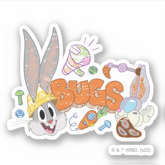 BUGS BUNNY BUILDERS™| BUGS BUNNY™-kettingkunst Sticker (Voorkant)