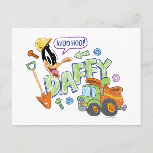 BUGS BUNNY BUILDERS™| DAFFY DUCK™-schets Briefkaart (Voorkant)