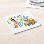 BUGS BUNNY BUILDERS™| DAFFY DUCK™-schets Vierkante Kartonnen Onderzetter (Schuin)