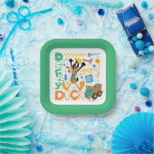 BUGS BUNNY BUILDERS™| DAFFY DUCK™ Worktools Papieren Bordje (Feest)