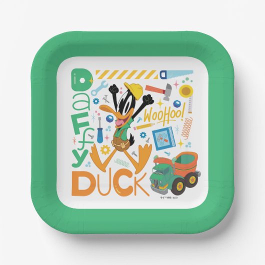 BUGS BUNNY BUILDERS™| DAFFY DUCK™ Worktools Papieren Bordje (Voorkant)