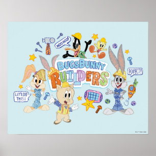 BUGS BUNNY BUILDERS™  Groepsschets kunst Poster