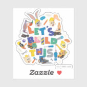 BUGS BUNNY BUILDERS™| "Laten we dit bouwen" Collag Sticker (Vel)
