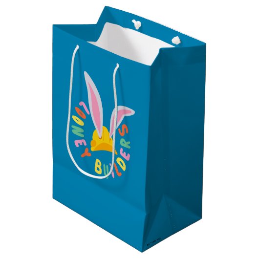 BUGS BUNNY BUILDERS™| Logo cirkel met bouwhelm Medium Cadeauzakje (Voorkant Gekanteld)