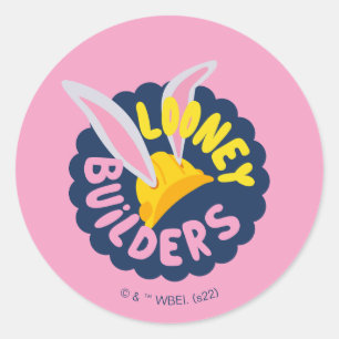 BUGS BUNNY BUILDERS™ Logo met hard Pet Ronde Sticker