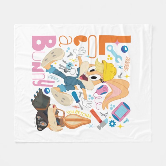 BUGS BUNNY BUILDERS™| Lola Bunny Work Tools Fleece Deken (Voorkant (Horizontaal))