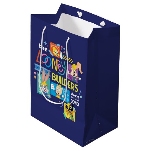 BUGS BUNNY BUILDERS™| Looney Builders Collage Medium Cadeauzakje (Voorkant Gekanteld)