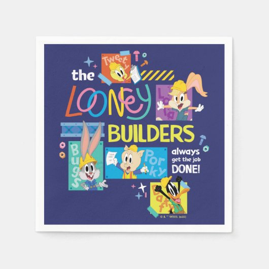 BUGS BUNNY BUILDERS™| Looney Builders Collage Servet (Voorkant)