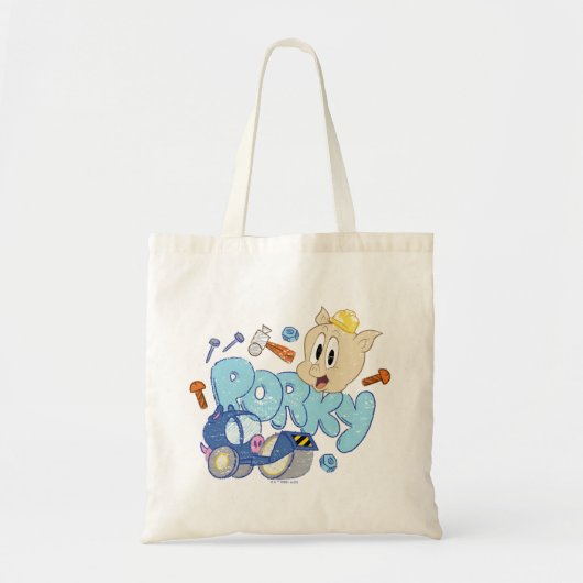 BUGS BUNNY BUILDERS™| Porky Sketch Art Tote Bag (Voorkant)