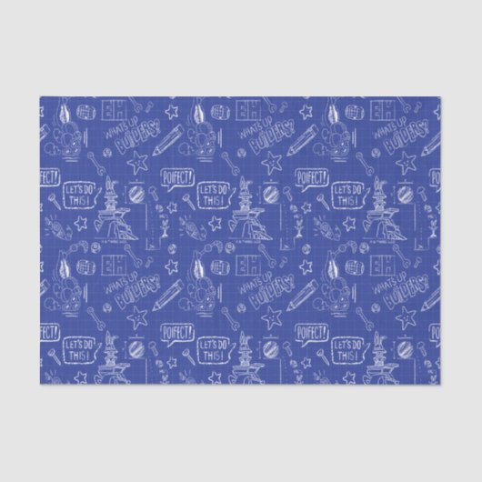 BUGS BUNNY BUILDERS™| Schets blauwdruk Patroon Tissuepapier (Voorkant)