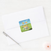 BUGS BUNNY BUILDERS™| The Looney Builders Group Vierkante Sticker (Envelop)