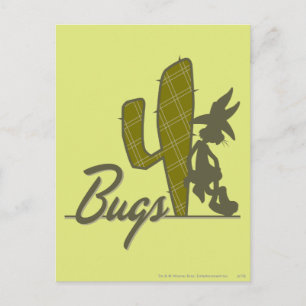 BUGS BUNNY™ Cowboy Leanking on Cactus Briefkaart