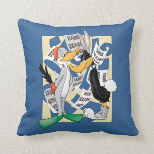 BUGS BUNNY™ & DAFFY DUCK™ Klaar voor het Jachtseiz Kussen
