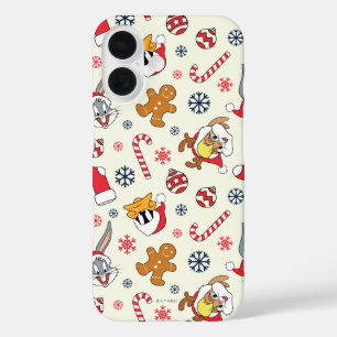 BUGS BUNNY™, DAFFY DUCK™ & Lola Kerstpatroon iPhone 16 Hoesje