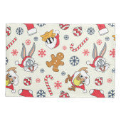 BUGS BUNNY™, DAFFY DUCK™ & Lola Kerstpatroon Kussensloop (Achterkant)