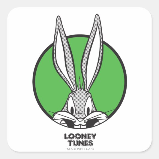 BUGS BUNNY™ Dotty Icon Vierkante Sticker (Voorkant)