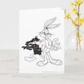 BUGS BUNNY™ en DAFFY DUCK™ Kaart (Gele Bloem)