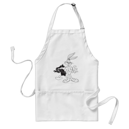 BUGS BUNNY™ en DAFFY DUCK™ Standaard Schort (Voorkant)