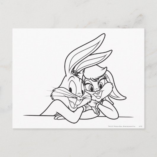 BUGS BUNNY™ en Lola Bunny 3 Briefkaart (Voorkant)