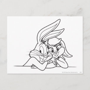 BUGS BUNNY™ en Lola Bunny 3 Briefkaart