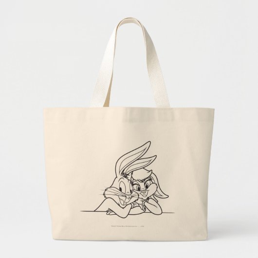 BUGS BUNNY™ en Lola Bunny 3 Grote Tote Bag (Voorkant)