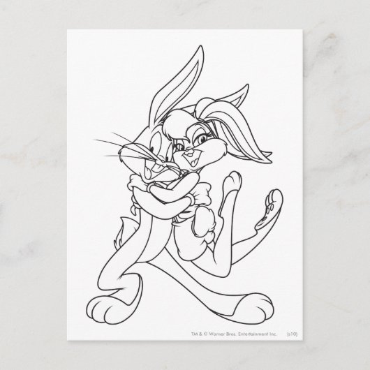 BUGS BUNNY™ en Lola Bunny Briefkaart (Voorkant)