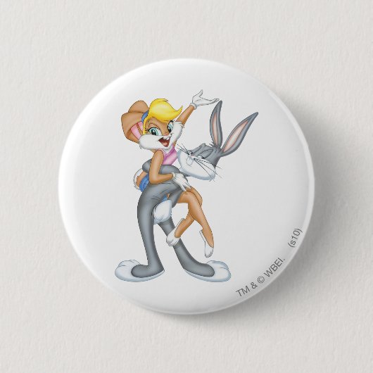 BUGS BUNNY™ en Lola Bunny Ronde Button 5,7 Cm (Voorkant)