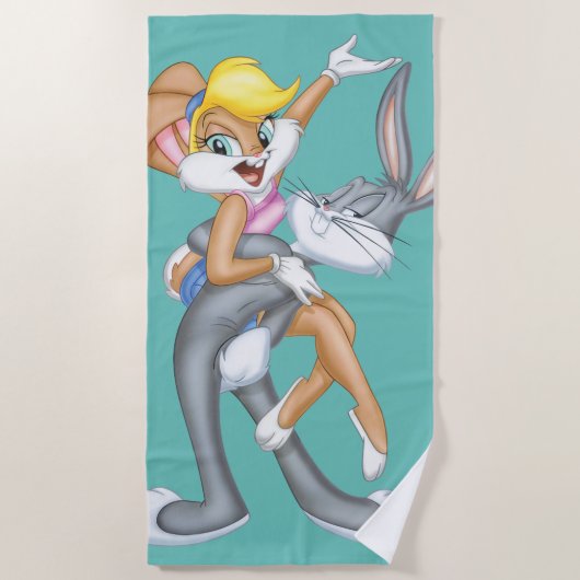 BUGS BUNNY™ en Lola Bunny Strandlaken (Voorkant)