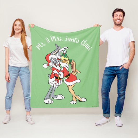 BUGS BUNNY™ en Lola Mistletoe Kiss Fleece Deken (In situ)