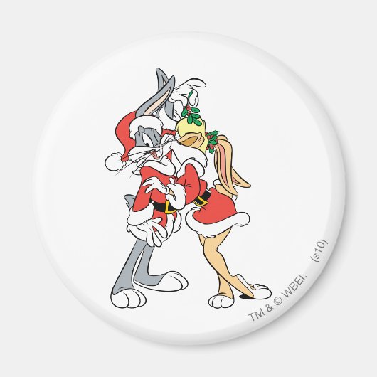 BUGS BUNNY™ en Lola Mistletoe Kiss Magneet (Voorkant)