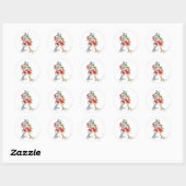 BUGS BUNNY™ en Lola Mistletoe Kiss Ronde Sticker (Vel)