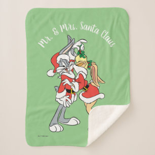 BUGS BUNNY™ en Lola Mistletoe Kiss Sherpa Deken
