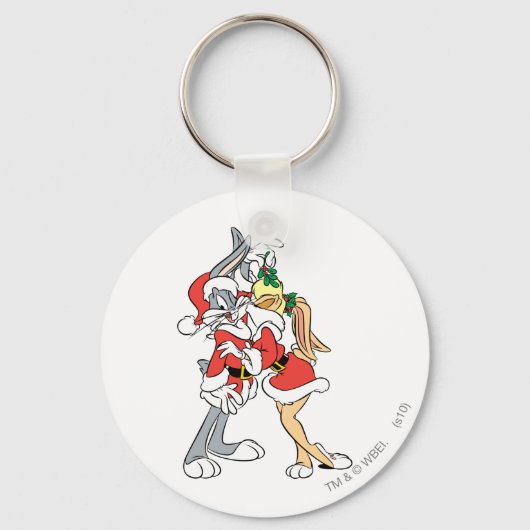 BUGS BUNNY™ en Lola Mistletoe Kiss Sleutelhanger (Voorkant)