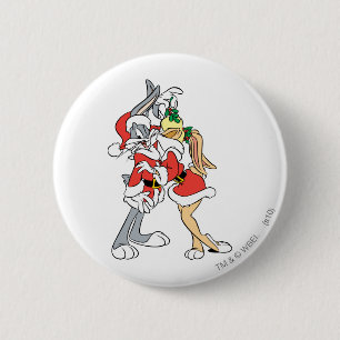 BUGS BUNNY™ en Lola Mistletoe Kus Ronde Button 5,7 Cm