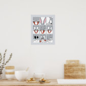 BUGS BUNNY™ Expression Blokken Poster (Keuken)