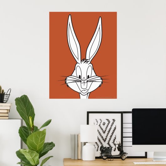 BUGS BUNNY™ Face-glimlach Poster (Thuiskantoor)