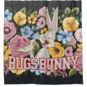BUGS BUNNY™ Floral Embroidery Graphic Douchegordijn (Voorkant)