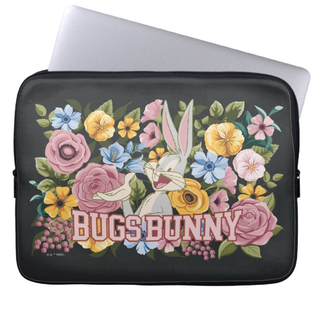 BUGS BUNNY™ Floral Embroidery Graphic Laptop Sleeve (Voorkant)
