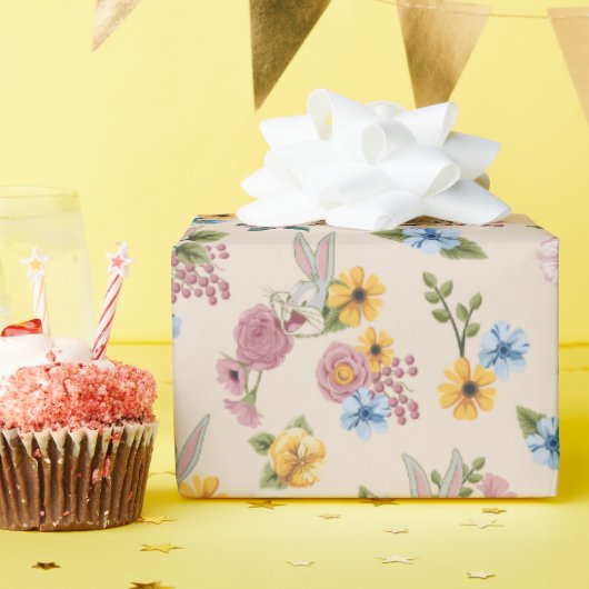 BUGS BUNNY™ Floral Embroidery Pattern Cadeaupapier (Verjaardagsfeest)