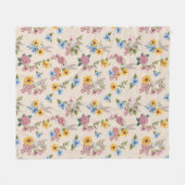 BUGS BUNNY™ Floral Embroidery Pattern Fleece Deken (Voorkant (Horizontaal))