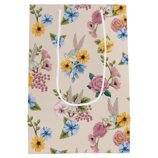 BUGS BUNNY™ Floral Embroidery Pattern Medium Cadeauzakje (Achterkant)