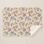 BUGS BUNNY™ Floral Embroidery Pattern Sherpa Deken (Voorkant (horizontaal))