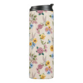 BUGS BUNNY™ Floral Embroidery Pattern Thermosbeker (Gedraaid links)