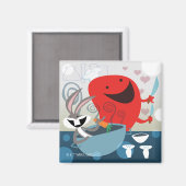 BUGS BUNNY™ & Gossamer Whimsical Meal Prep Magneet (Voorkant / Achterkant)