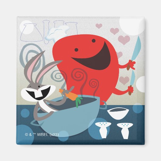 BUGS BUNNY™ & Gossamer Whimsical Meal Prep Magneet (Voorkant)